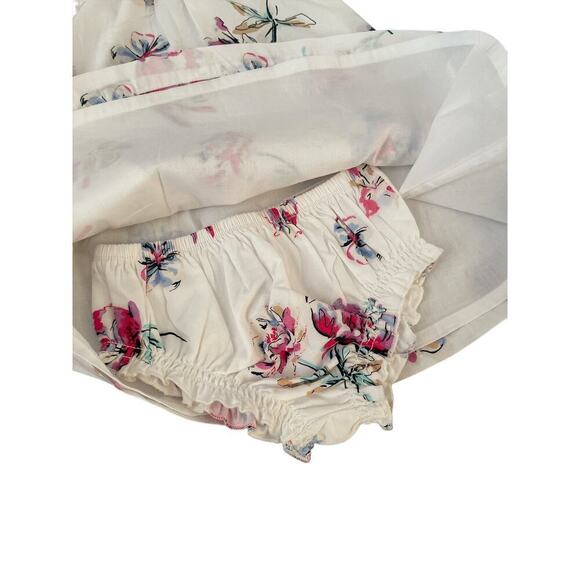 Joules NWT Suzannah White Floral Matching Set 6-9m - Picture 3 of 5